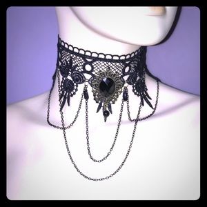 Gothic Draped Ornate Choker / (OS) Brand New!!